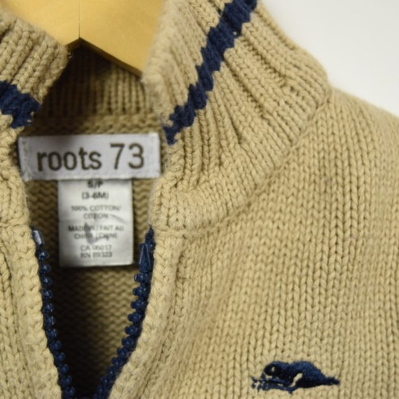 Full zip knit sweater 3-6M Roots - Picture 6 of 8